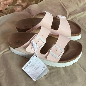 NWT Birkenstock papillo pink sandals